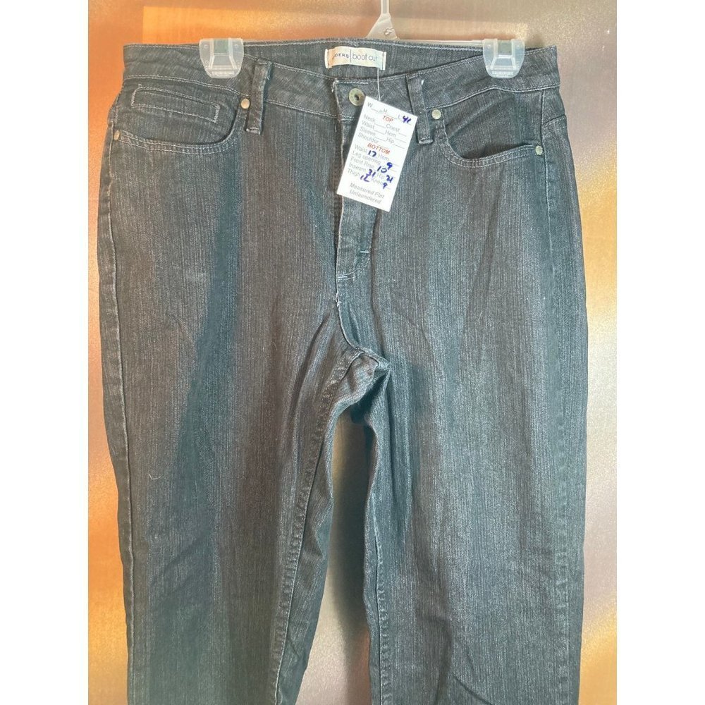 LEE Rider Regular Fit Bootcut Leg Denim jeans Mid Rise Black Size 12